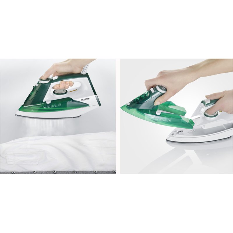 SEVERIN fer à vapeur BA 3261, blanc/vert, 2400 Watt, 190 ml